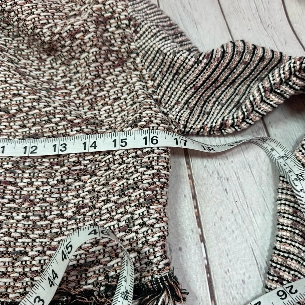 white house black market open front cardigan sweater fringe raw edge detail XS - Picture 6 of 9